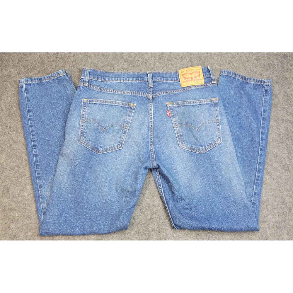 Levis 511 Jeans Mens 36x32 Blue Denim Red Tab Boho Streetwear Grunge Americana